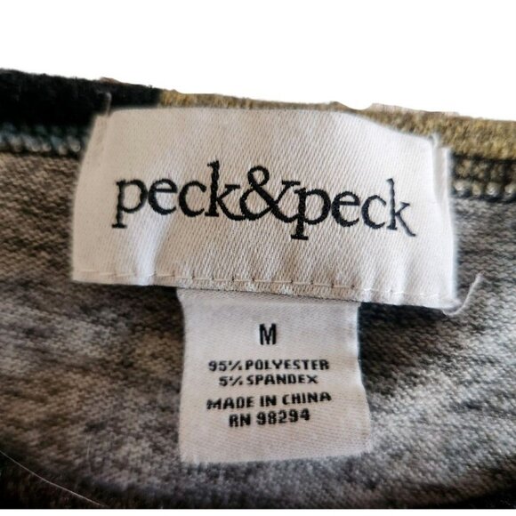 Peck and Peck Women's Size M Multicolor BOHO 3/4 Sleeve Pullover Sweater - Picture 4 of 6